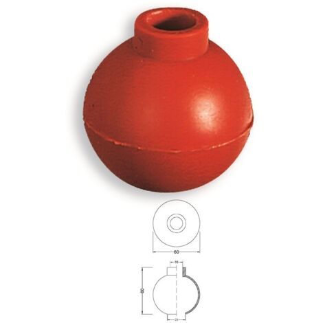 Galleggiante in para d. mm.60 - foro mm.16 156300PR