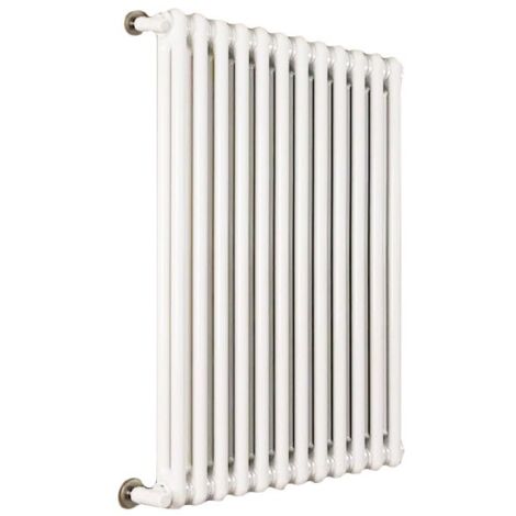 Ardesia radiatore tubolare 2 colonne h.1000 - 11 elementi - colore bianco RAL9016 - completo di tappo cieco e riduzioni da 1/2" 3541700049757