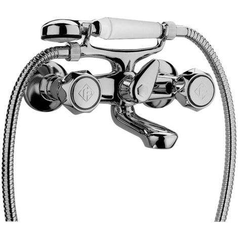 Danubio miscelatore gruppo vasca/doccia con deviatore con flessibile 1000 mm DA922CR