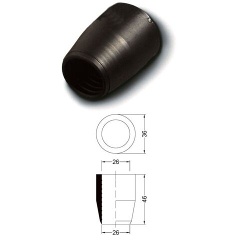 Manicotto in gomma nera mm.26x26 219900GN26X26