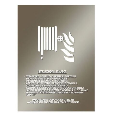 Lastra infrangibile per idrante UNI 45 da interno mm. 306x530 materiale plexiglass opaco 4002I.700 - -  BOCCIOLONE - -