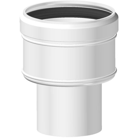 Aumento di sezione piatto M ø 60 mm - F ø 80 mm per sistema rigido monoparete 00000051291 (1/2)