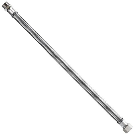 Attacco flessibile DN10 treccia acciaio inox AISI 304 - maschio/femmina - Misura 1/2" x 1/2" L.100 cm 0093MF44100