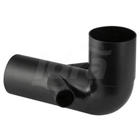 Curva tecnica 88,5° Geberit PE ø110mm con attacchi supplementari laterali, per vaso a pavimento 367.888.16.1