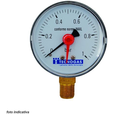 Manometro per acqua 0 ÷ 4 bar ø 63 mm con attacco 1/4" radiale - conforme alla norma UNI EN 837-1 00000R01581
