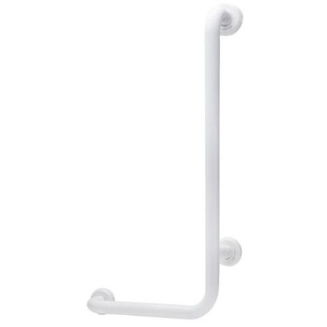 Maniglione Soft angolare 350x670 mm. Con montante destro. Colore bianco. MAD-I-B