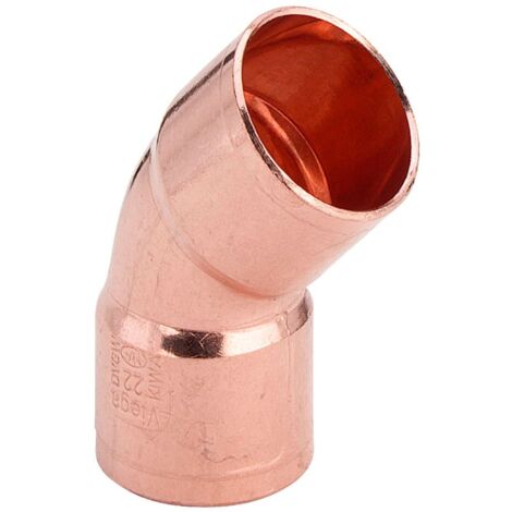 Curva a 45° rame ø22 mm estremità a saldare femmina FF 100704 (1/3)
