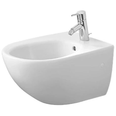 Duravit ARCHITEC bidet sospeso con un foro per rubinetteria, con troppopieno, con bordo per rubinetteria, colore bianco 2531150000