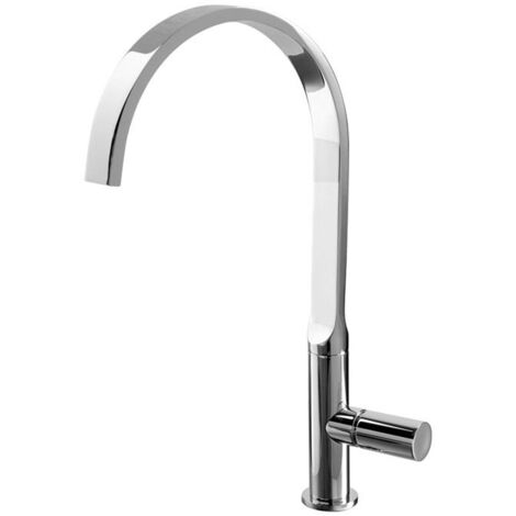 Miscelatore monoforo lavello Nomos cromato , 2 tubi di alimentazione, canna girevole F7107CR (1/2)