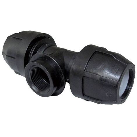 Raccordo a Tee 90° filettato Nupi femmina - diametro 50x50 mm - 1"1/2 in PE 10KTF50112