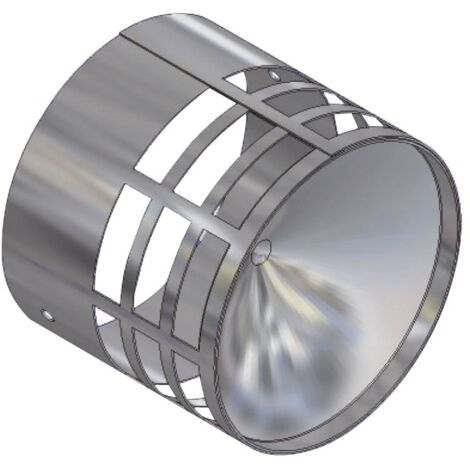 Griglia rotonda aspirazione / scarico fumi INOX ø 60 mm per sistema rigido monoparete 00000051068 (1/2)