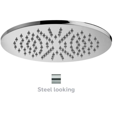 Soffione MASTER Tondo in metallo ø225 Steel looking con snodo 1/2”G ZSOF074ST (1/2)