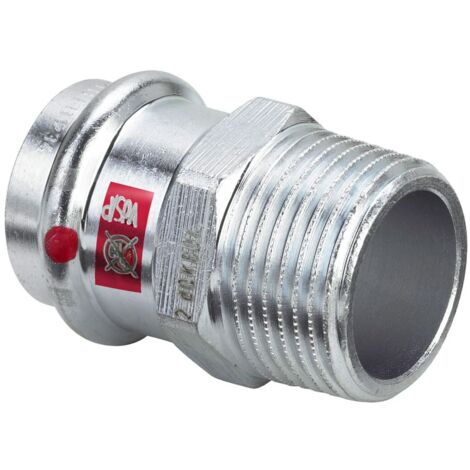 Manicotto Prestabo F 18x3/4" M con SC‑Contur, acciaio al carbonio zincato, estremità a pressare femmina, filettatura R 559021 (1/3)