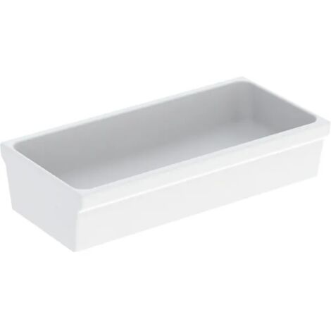 Geberit PUBLICA ELLEBORO lavabo a canale L.90 cm, senza foro rubinetteria e senza troppopieno, colore bianco finitura lucido 500.899.00.1