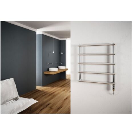 Radiatore LAURA elettrico dim. 530x740 mm 150W colore inox lucido - con interruttore 3581570400003