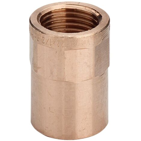 Manicotto bronzo FF ø35-1" estremità a saldare femmina, filettatura Rp 107857 (1/3)