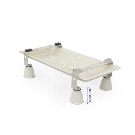 Supporto a pavimento Infinity con bacinella Blue River ivory 1050x400 e piedino genius 1000r regolabile SCD500013 (1/2)
