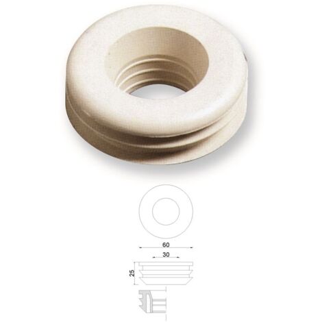 Morsetto gomma bianca per vasi foro mm.60, canotti mm.30 137200GB