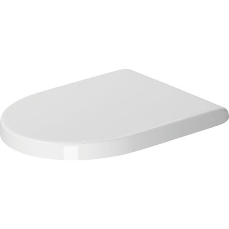 Duravit STARCK 3 sedile wc con coperchio rimovibile, con chiusura rallentata, cerniere in acciaio inox, colore bianco 0063890000 (1/10)
