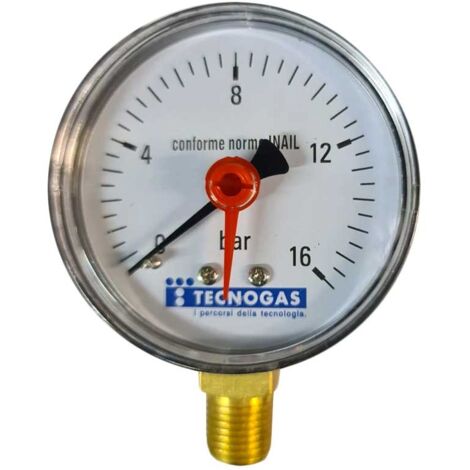 Manometro per acqua - 0 ÷ 16 bar - ø 63 - 1/4" - attacco radiale 0000R01583A