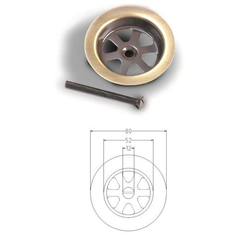 Gattinara bronzata d.80 mm completa di vite tgs M6x60 438100BR80