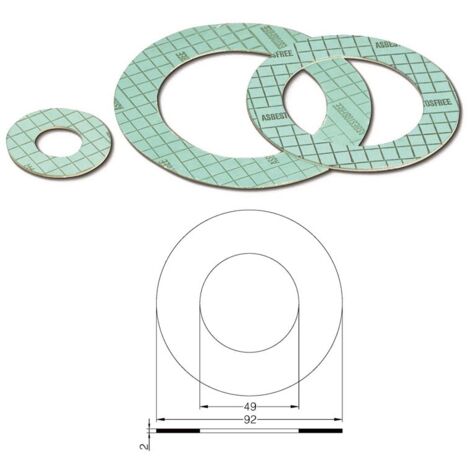 Guarnizione per flange PN 10/16 DN 40 asbestosfree mm.2 102700AV40