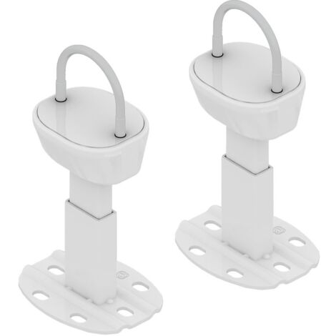 Coppia mensole bianche PGT60 a pavimento per radiatore tubolare 60791560