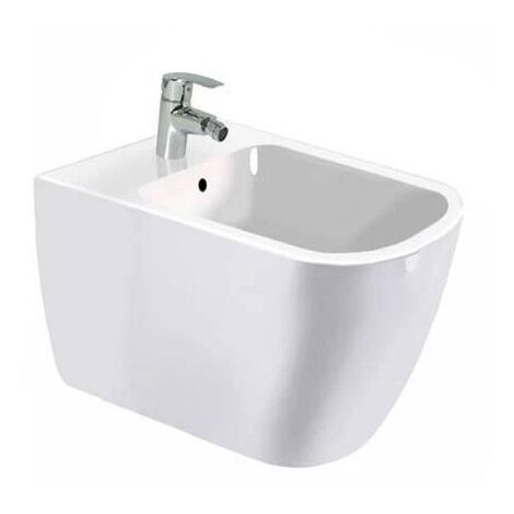 Duravit HAPPY D.2 bidet a pavimento monoforo, a filo parete, con troppopieno, colore bianco 2267100000