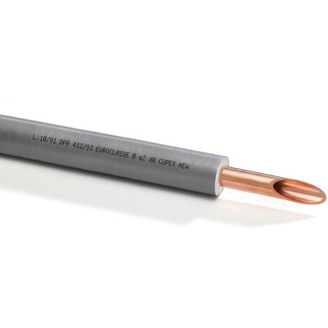 Tubo di rame rivestito preisolato CUPEX NEW ø14 x 1 - Spessore nominale isolante 7 mm (prezzo a metro - minimo acquistabile 50 metri e multipli)