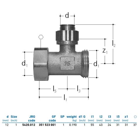 JRG Sanipex Distributore a 1 partenza bronzo d. 12 351523001