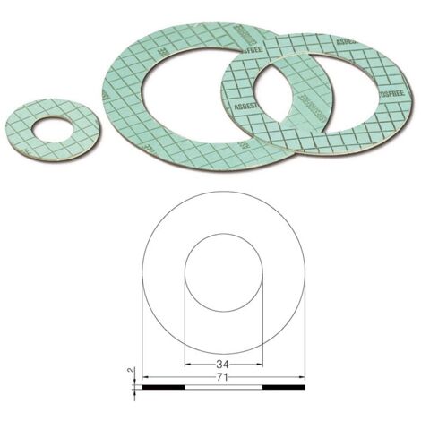 Guarnizione per flange PN 10/16 DN 25 asbestosfree mm.2 102700AV25