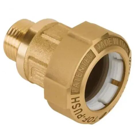 TOF/M Push raccordo monogiunto per PE con filetto maschio con anello in plastica ø32 x 1" 01010006P (1/3)