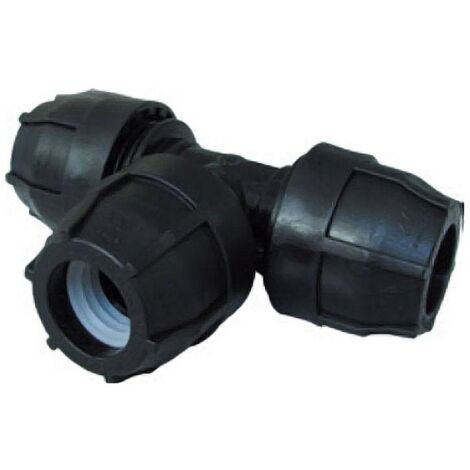 Raccordo a Tee 90° Nupi - diametro 63x63x63 mm in PE 10KT63 (1/2)