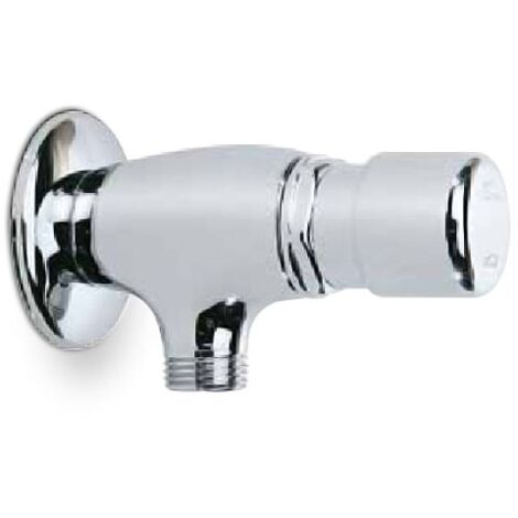 R730 MAGIC Rubinetto temporizzato per orinatoio completo di rosetta ø 56 e tubo di scarico ø 14 - erogazione per circa 6 secondi - portata automatica 7 litri/minuto. R730