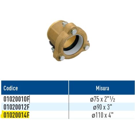 Tec Hit 250210 spina femmina + terra a anello 16 A