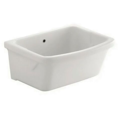 Geberit PUBLICA ISEO lavatoio polivalente 60 cm con troppopieno, colore bianco finitura lucido 500.886.00.1