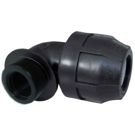 Raccordo a gomito 90° Nupi femmina - diametro 50 mm - 1"1/2 in PE 10KGF50112