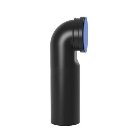 Curva WC per vaso sospeso completa di guarnizione e tappo di protezione ø90/110 mm polietilene PEHD VS0364111