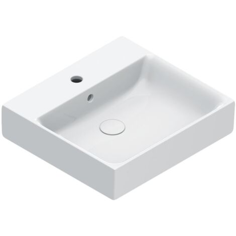 Lavabo Premium 50x30 installazione sospesa, ad appoggio o su mobile. Bianco lucido. 150AVP00 (1/3)