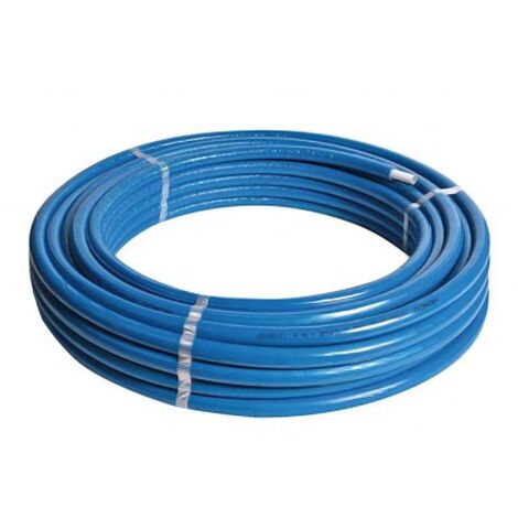 Tubo multistrato ø16x2 mm in rotolo da 50 metri STANDARD (PE-Xc/Al/PE-Xc) con isolamento di spessore 13 mm con guaina blu goffrata (prezzo al metro - minimo acquistabile 50 metri) 50ISO1316BL