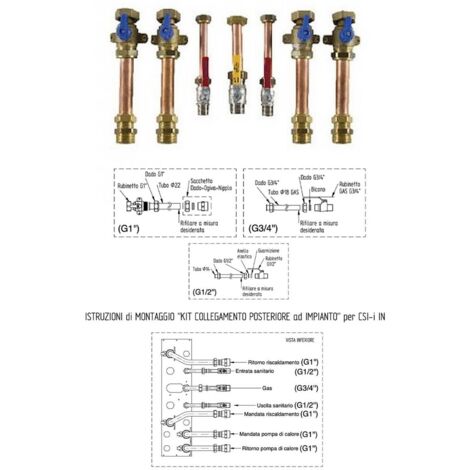 Baxi Kit collegamento inferiore impianto CSI IN 7217125