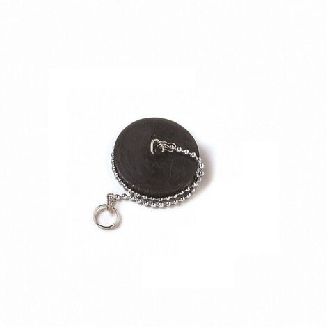 Tappo in gomma nera d.52 con catena L.330 mm 410600GN52 (1/2)