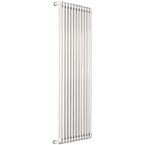 Ardesia radiatore tubolare 2 colonne 5 elementi h.1800 - colore bianco RAL9016 - completo di tappo cieco e riduzioni da 1/2" 3541700017930