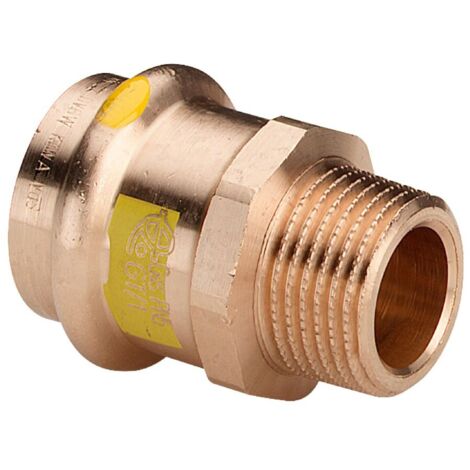 VIEGA 2611 Raccordo Nipple Fr Ø22X1/2"Maschio Bronzo Per Per Gas - 346164 (1/3)