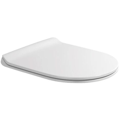 Flaminia APP/QUICK sedile coprivaso slim in termoindurente, con discesa rallentata e cerniere a sgancio rapido, colore bianco finitura lucido QKCW09