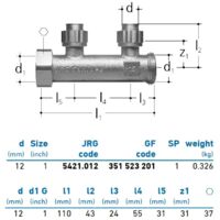JRG Sanipex Distributore a 2 partenze bronzo d. 12 351523201