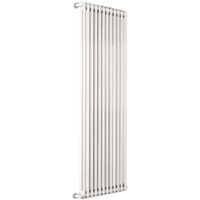 Ardesia radiatore tubolare 2 colonne h.2000 - 4 elementi - colore bianco RAL9016 - completo di tappo cieco e riduzioni da 1/2" 3541700009923