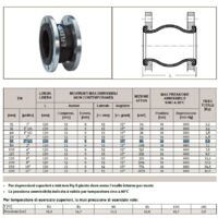 Giunto antivibrante FSFB flangiato DN65 mm - 2"1/2 PN 10/16 FSFA-EE EPDM-EPDM - L.130 mm 0312065 - - EMIFLEX - -