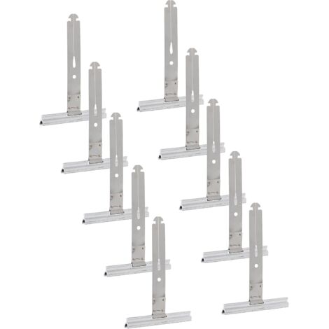 Lot de 10 attaches souples à clipser – Pour lames de 8 mm – Acier inoxydable résistant à la corrosion – Fixation sans perçage (1/5)