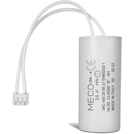 Condensateur 3,5 uF pour Moteur de Volet Roulant Bubendorff Durée de Vie 10 000 Heures Condensateur Cylindrique Meco